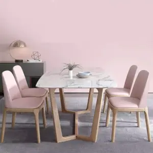 طاولة طعام رخام مع اربعة كراسي