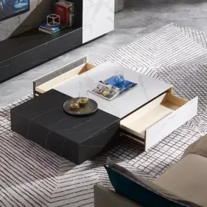 طقم طاولة تلفاز مع طاولة قهوة بتصميم ايطالي فخم 9 طقم طاولة تلفاز مع طاولة قهوة بتصميم ايطالي فخم