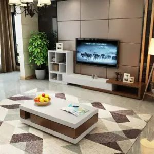 طقم طاولة تلفزيون مع وحدة جانبية و طاولة قهوة 10 طقم طاولة تلفزيون مع وحدة جانبية و طاولة قهوة