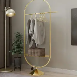 علاقة ملابس ستاند شماعات ملابس و أغراض مع رف