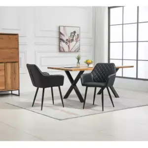 كرسى طعام جلد بتصميم ايطالى