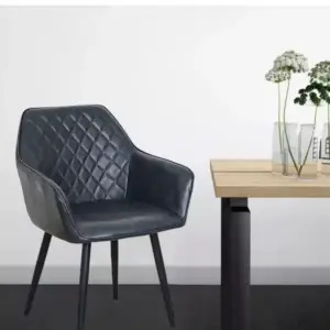 كرسى طعام جلد بتصميم ايطالى