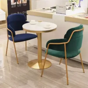 كرسي معدني مخمل بألوان متنوعة