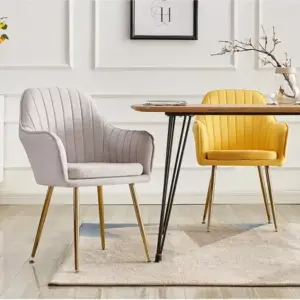 كرسي قماش بمسند بألوان مميزة