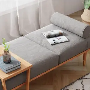 كرسي استرخاء مع طاولة خشبىة مودرن