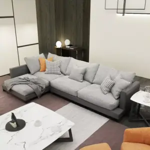 | كنب زاوية بتصميم أنيق لغرفة المعيشة