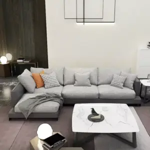 | كنب زاوية بتصميم أنيق لغرفة المعيشة