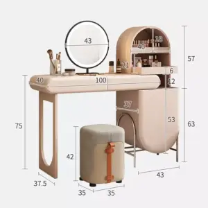| تسريحة غرفة نوم مع خزانة جانبية