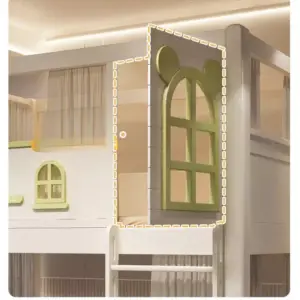 | سرير أطفال بدورين بتصميم عصري – خشب متين وسلال تخزين – مثالي للمساحات الصغيرة وآمن للاستخدام اليومي