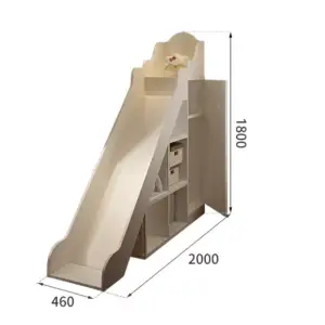 | سرير أطفال بدورين بتصميم عصري – خشب متين وسلال تخزين – مثالي للمساحات الصغيرة وآمن للاستخدام اليومي