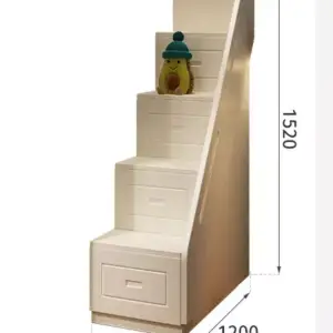 | سرير أطفال بدورين بتصميم عصري – خشب متين وسلال تخزين – مثالي للمساحات الصغيرة وآمن للاستخدام اليومي