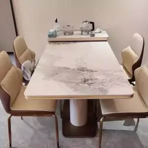 طاولة طعام فاخرة مع بوفيه