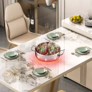 طاولة طعام فاخرة مع بوفيه