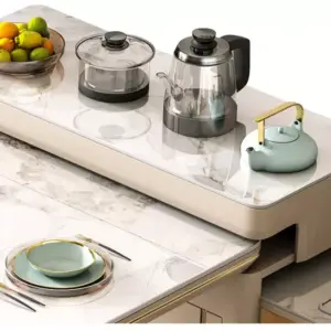 طاولة طعام فاخرة مع بوفيه