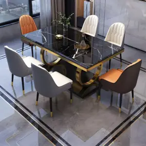 طاولة طعام فاخرة مع كراسي 6 طاولة طعام فاخرة مع كراسي