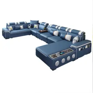 | كنب زاوية بتصميم ذكي – تخزين مدمج وسرير قابل للطي – تنجيد فاخر وقاعدة متينة