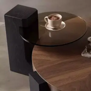 طاولة قهوة دائرية بتصميم حديث