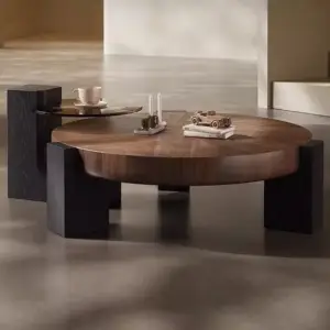 طاولة قهوة دائرية بتصميم حديث