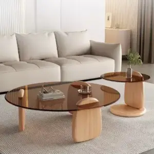 طقم طاولات قهوة بتصميم حديث