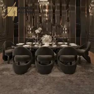 طاولة طعام مع كراسي بتصميم ملكي 3 طاولة طعام مع كراسي بتصميم ملكي