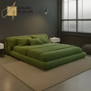 سرير متميز فاخر منخفض مع مرتبة مميزة