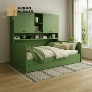 سرير نوم مع وحدات تخزين بتصميم مودرن