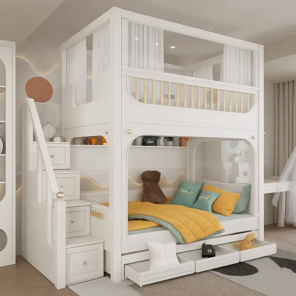 سرير-اطفال (2) سرير دورين بتصميم فخم متعدد المزايا