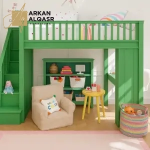 سرير مرتفع مميز بتصميم أمريكي