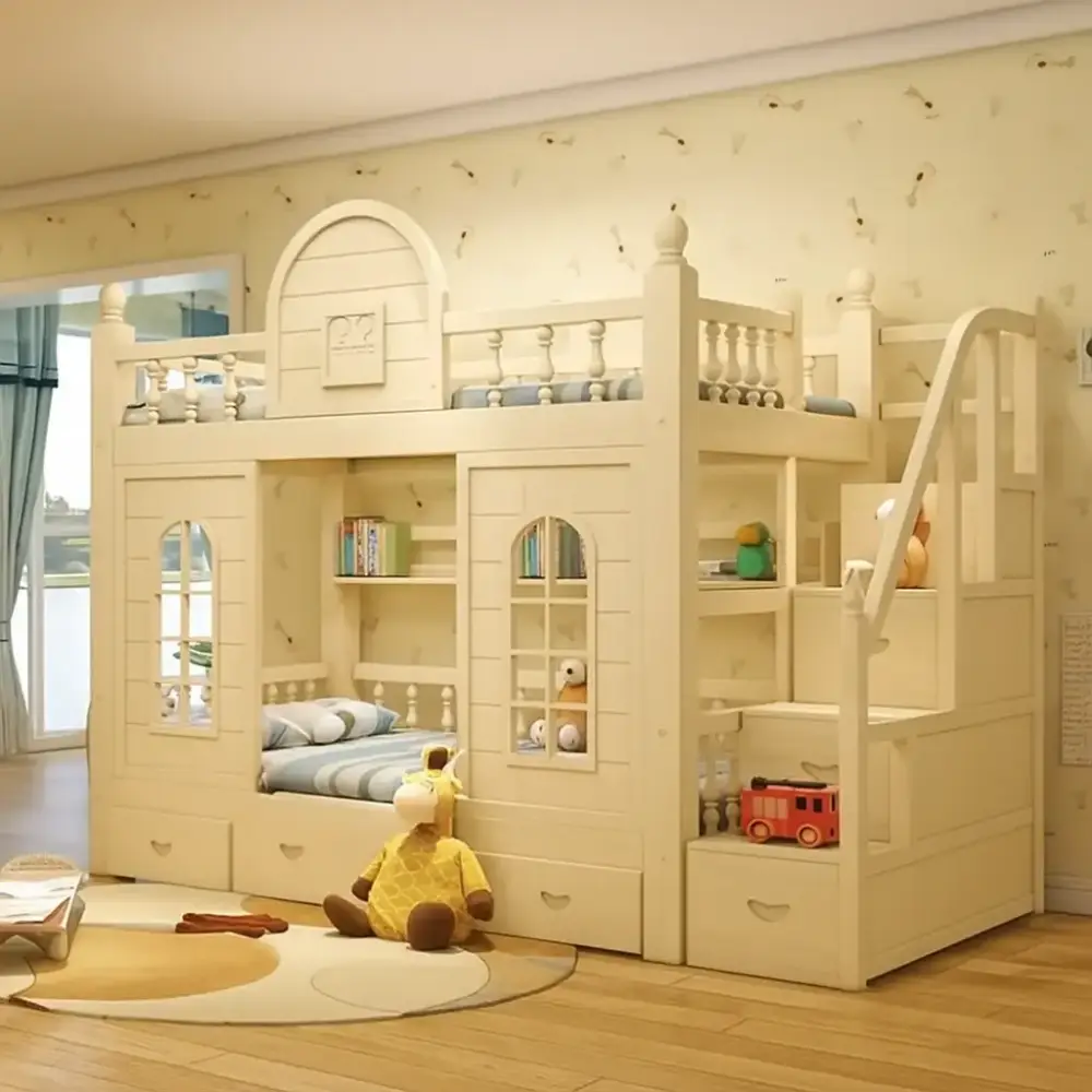 سرير-اطفال (4) سرير دورين اطفال متعدد المزايا