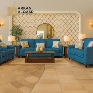 طقم كنب بتصميم مونتيريال الفاخر – تنجيد ناعم وهيكل خشبي متين – لمسة عصرية لأجواء راقية