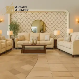 طقم كنب بتصميم مونتيريال الفاخر – تنجيد ناعم وهيكل خشبي متين – لمسة عصرية لأجواء راقية