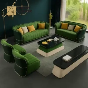 طقم كنب فاخر 3+2+1 – تنجيد ناعم عالي الجودة – قاعدة خشبية أنيقة – ألوان عصرية متعددة