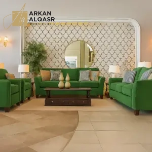 طقم كنب بتصميم مونتيريال الفاخر – تنجيد ناعم وهيكل خشبي متين – لمسة عصرية لأجواء راقية