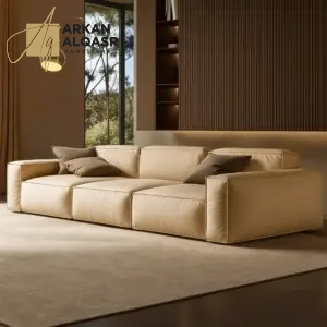 كنب مودرن من جلد بتصميم ايطالي