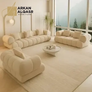 كنب بتصميم هندسي أنيق – راحة فائقة وتنجيد فاخر – لمسة فخمة لغرفة المعيشة العصرية 8 كنب بتصميم هندسي أنيق – راحة فائقة وتنجيد فاخر – لمسة فخمة لغرفة المعيشة العصرية