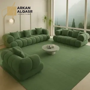 كنب بتصميم هندسي أنيق – راحة فائقة وتنجيد فاخر – لمسة فخمة لغرفة المعيشة العصرية 6 كنب بتصميم هندسي أنيق – راحة فائقة وتنجيد فاخر – لمسة فخمة لغرفة المعيشة العصرية