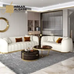 كنبة جلد فاخر متعدد المقاسات 10 كنبة جلد فاخر متعدد المقاسات