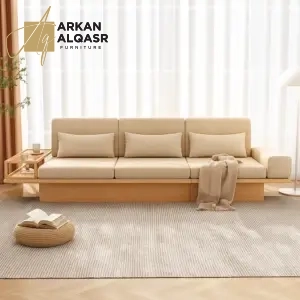 كنب خشب مودرن بتصميم اوروبي