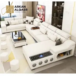 كنب زاوية بتصميم ذكي – تخزين مدمج وسرير قابل للطي – تنجيد فاخر وقاعدة متينة