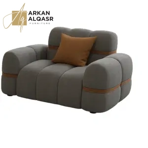 كنب مودرن بلمسة ذهبية فاخرة