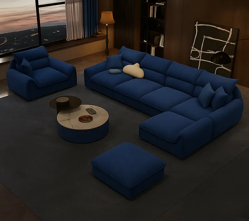 كنب-زاوية (5) كنب زاوية بتصميم ظهر مريح