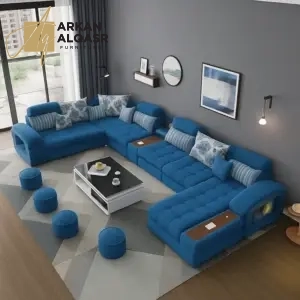 كنب زاوية مودرن ملتفة بتصميم فخم