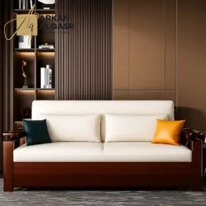 كنب سرير خشبي مريح