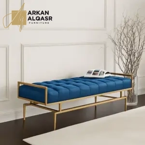 بنش مودرن بسيط من الاستيل المذهب