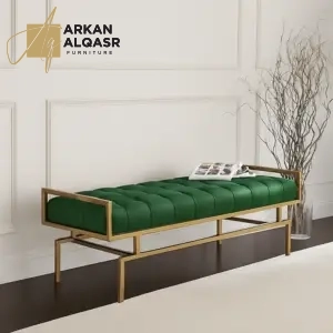 بنش مودرن بسيط من الاستيل المذهب