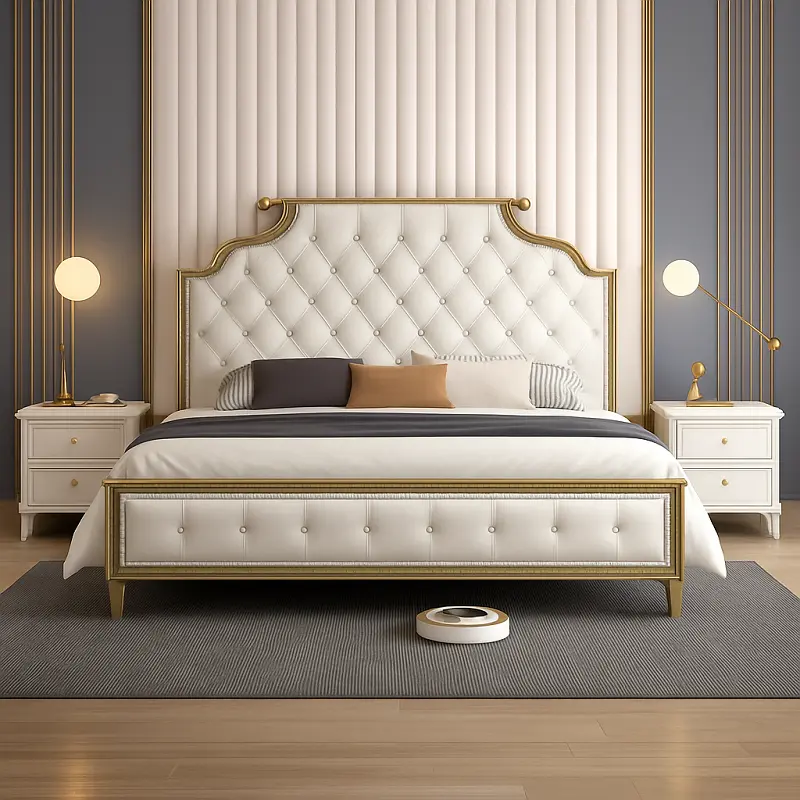 سرير (1) سرير مع كومود بتصميم عالي الجودة