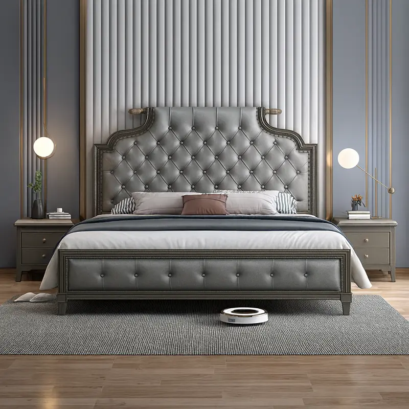 سرير (3) سرير مع كومود بتصميم عالي الجودة