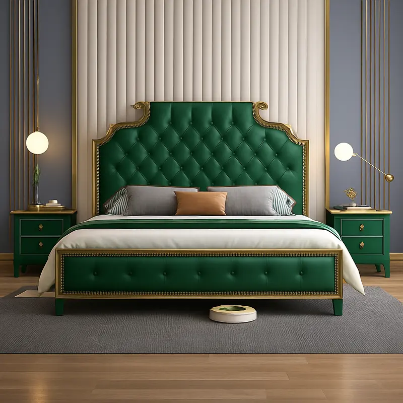 سرير (5) سرير مع كومود بتصميم عالي الجودة