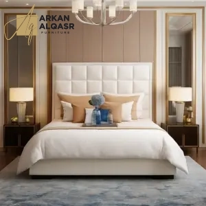 سرير مودرن لغرفة نوم رئيسية بتصميم ايطالي