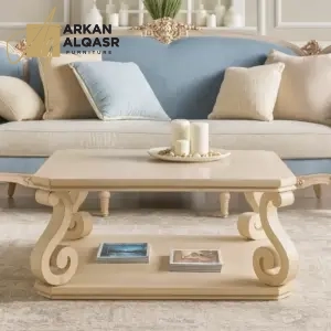 طاولة قهوة خشب بتصميم جوان